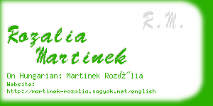 rozalia martinek business card